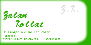 zalan kollat business card